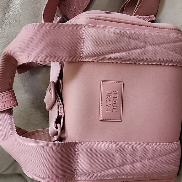 Dagne Dover Women's Blush Bag with Heathered Gray Pouch Preowned - Picture 2 of 16